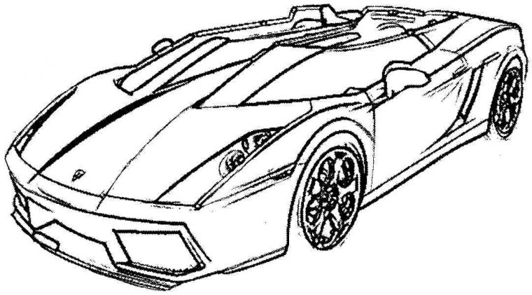 Coloriage Voiture Sport  Tuning #146929 (Transport concernant Dessin Voiture Tuning