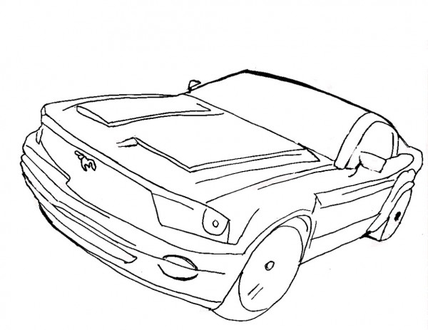 Coloriage Voiture Sport  Tuning #147074 (Transport pour Dessin Voiture Tuning 