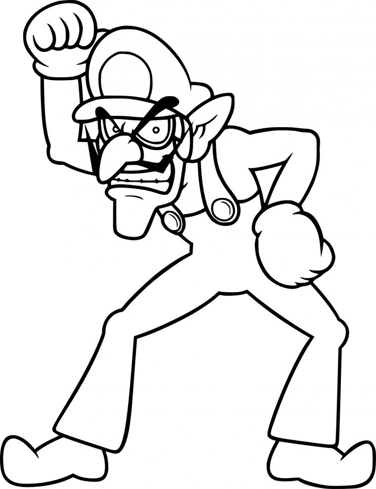 Coloriage Waluigi Mario À Imprimer tout Coloriage Mario Et Luigi