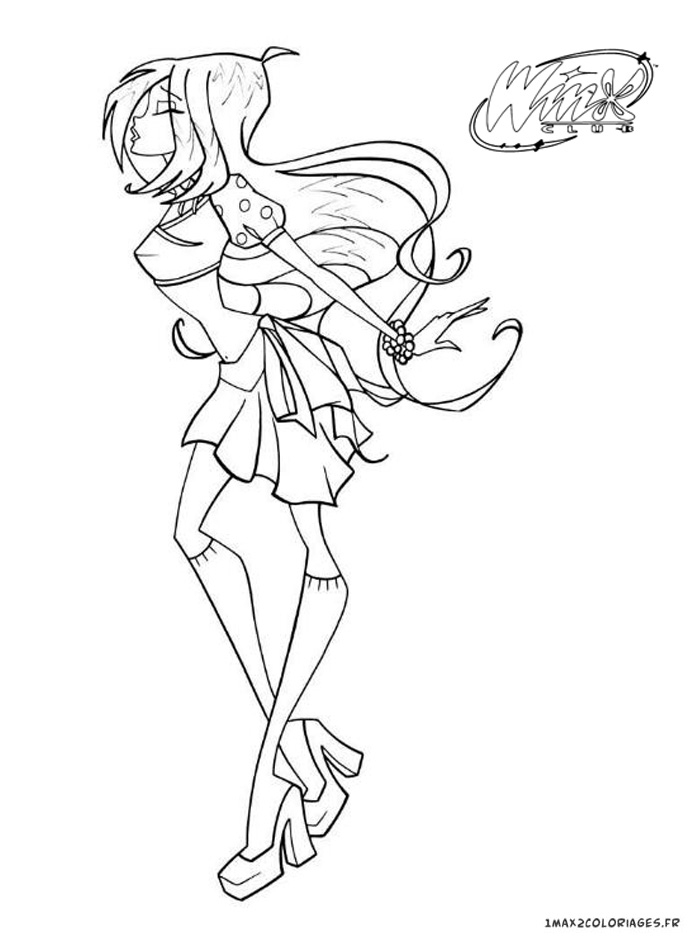 Coloriage Winx Club, Stella Princesse De Solaria, Ses serapportantà Coloriage De Winx À Imprimer