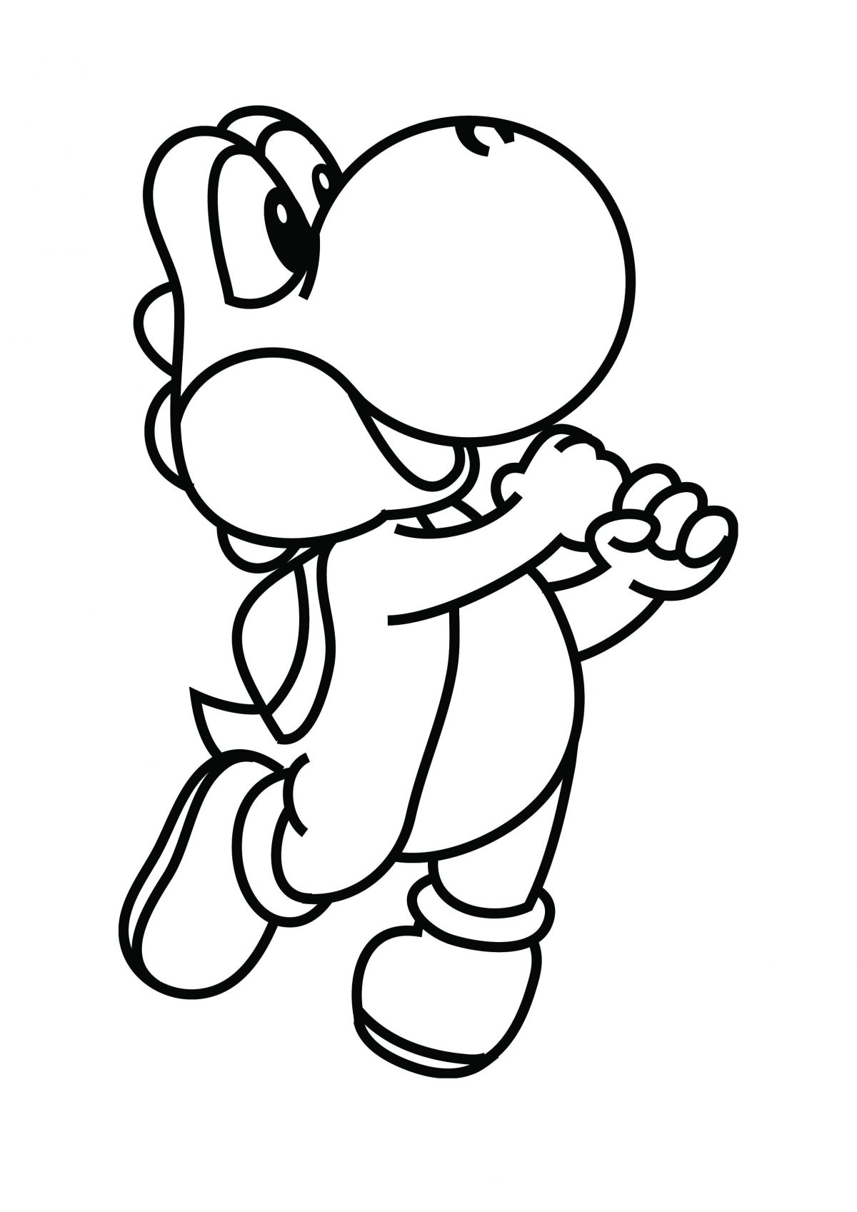 Coloriage Yoshi À Imprimer destiné Coloriage À Imprimer Mario