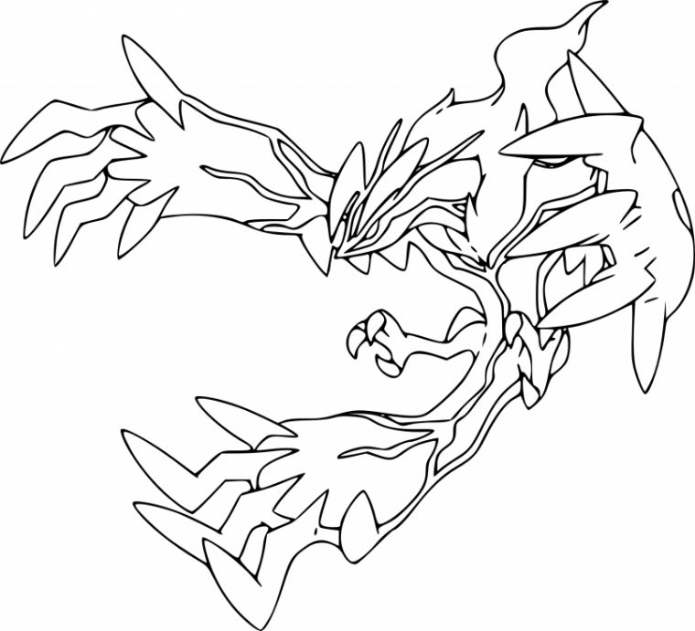 Coloriage Yveltal Pokemon À Imprimer tout Dessin Pokemon A Imprimer