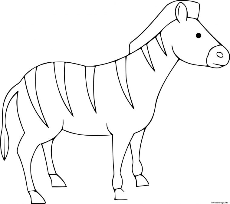 Coloriage Zebra Facile Pour Maternelle 3 Ans Dessin Zebre serapportantà Coloriage Maternelle