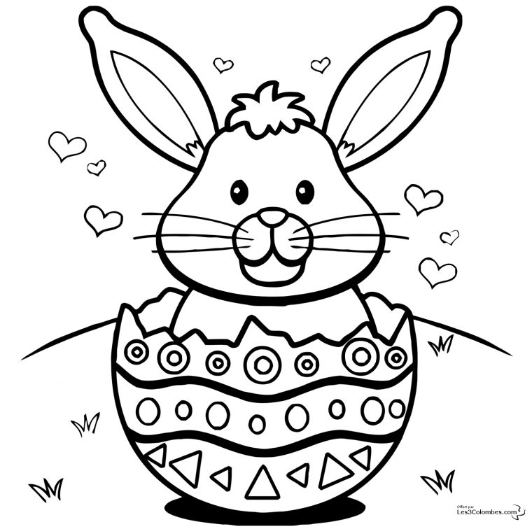 Coloriage204: Coloriage De Lapin De Paques encequiconcerne Dessin De Lapin