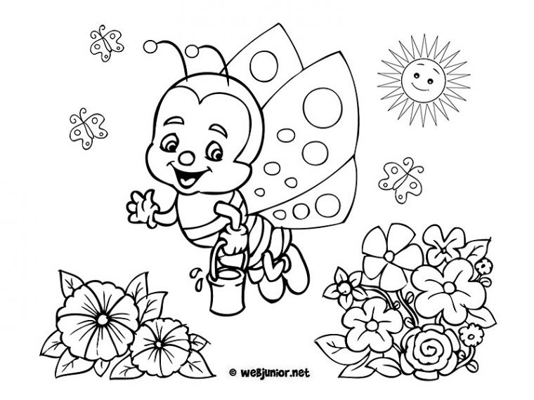 Coloriage204: Coloriage De Printemps A Imprimer Gratuit tout Coloriage Printemps