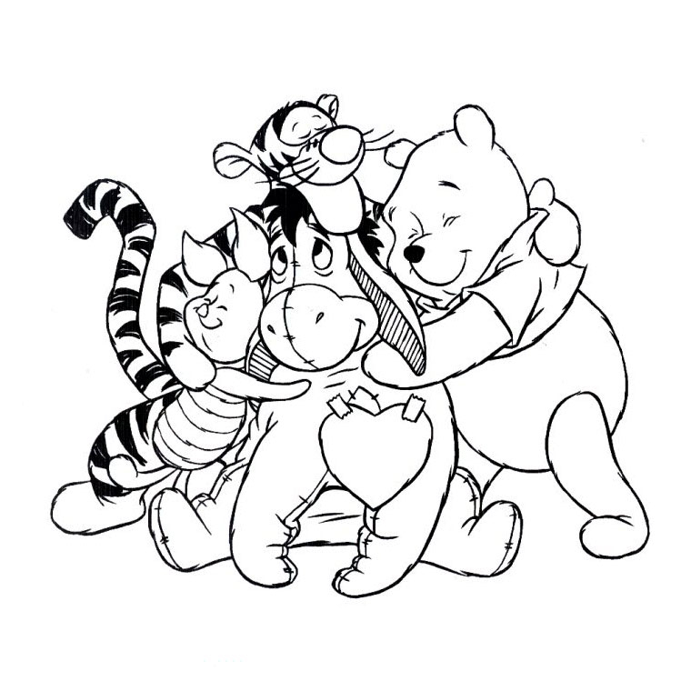 Coloriage204: Coloriage Winnie L Ourson À Imprimer avec Dessin Ourson 