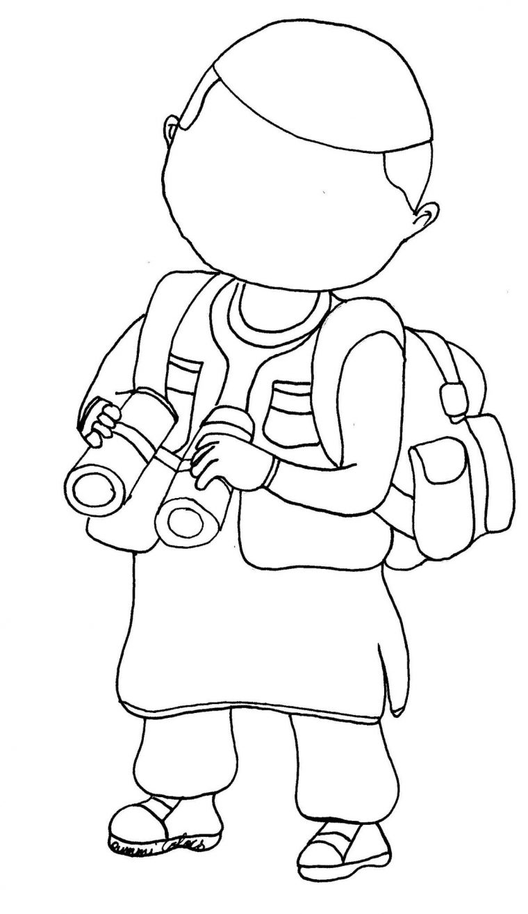 Coloriage:les Petits Muslims Explorateurs  Coloriage avec Coloriage Musulman