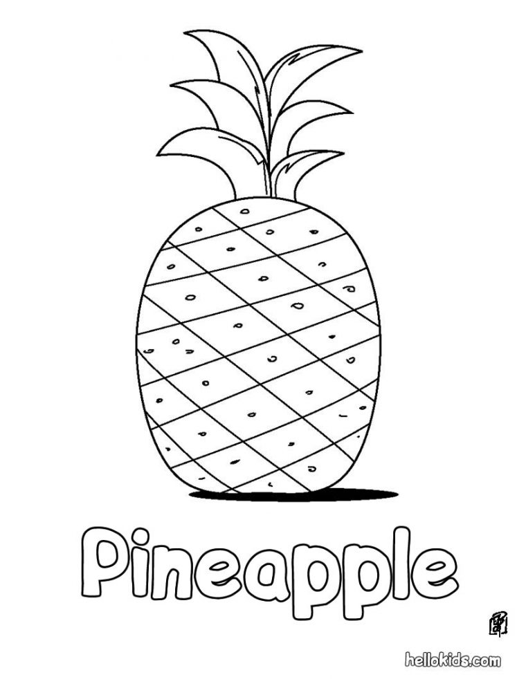 Coloriages À Imprimer : Ananas, Numéro : 24138 serapportantà Coloriage Ananas