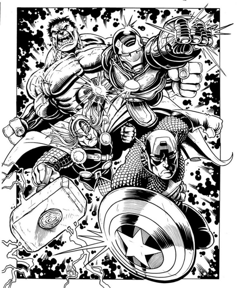 Coloriages À Imprimer : Avengers, Numéro : 398353 serapportantà Dessin Des Avengers