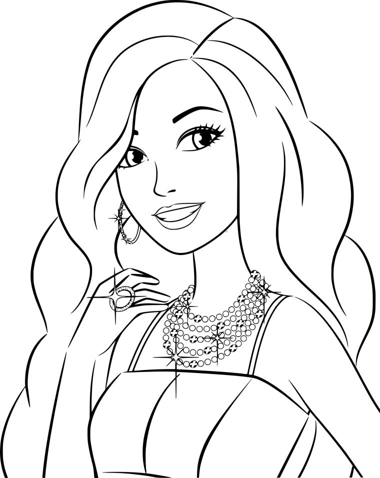 Coloriages À Imprimer : Barbie, Numéro : A60B7C6 encequiconcerne Coloriage Barbie Princesse