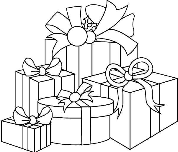 Coloriages À Imprimer : Cadeau De Noël, Numéro : 44595 intérieur Cadeau A Colorier