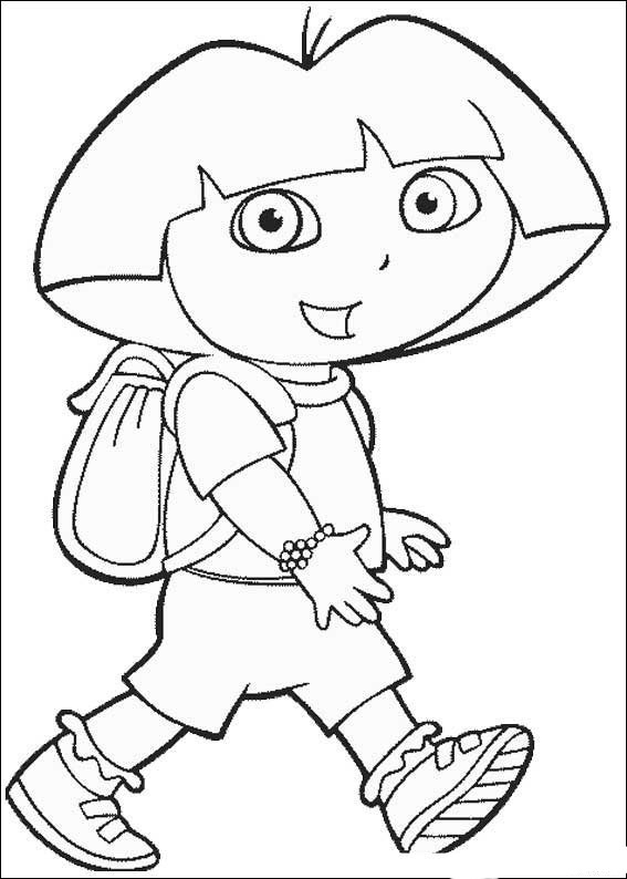 Coloriages A Imprimer : Coloriage Dora L&amp;#039;Exploratrice à Dora À Imprimer 