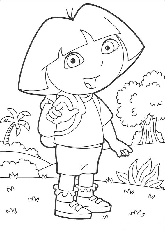 Coloriages A Imprimer : Coloriage Dora L&amp;#039;Exploratrice tout Dora À Imprimer 