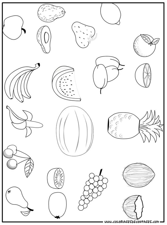 Coloriages À Imprimer : Fruits, Numéro : 755630 intérieur Coloriage Fruits Exotiques