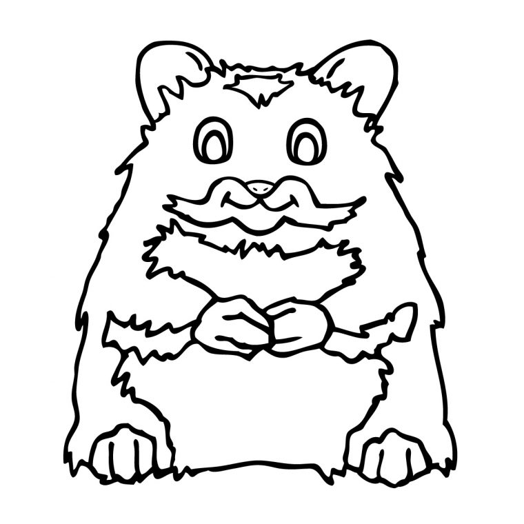 Coloriages À Imprimer : Hamster, Numéro : Ad942Bad concernant Hamster À Colorier