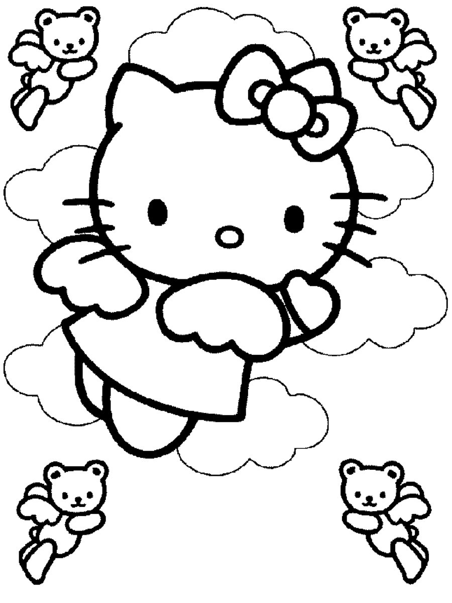 Coloriages À Imprimer : Hello Kitty, Numéro : 127961 serapportantà Dessin Hello Kitty À Imprimer 