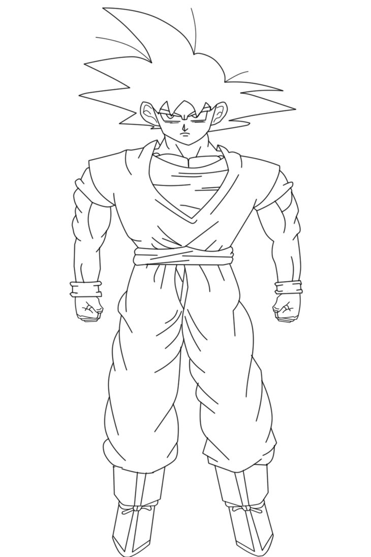 Coloriages À Imprimer : Son Goku, Numéro : 9650 destiné Coloriage Normal 