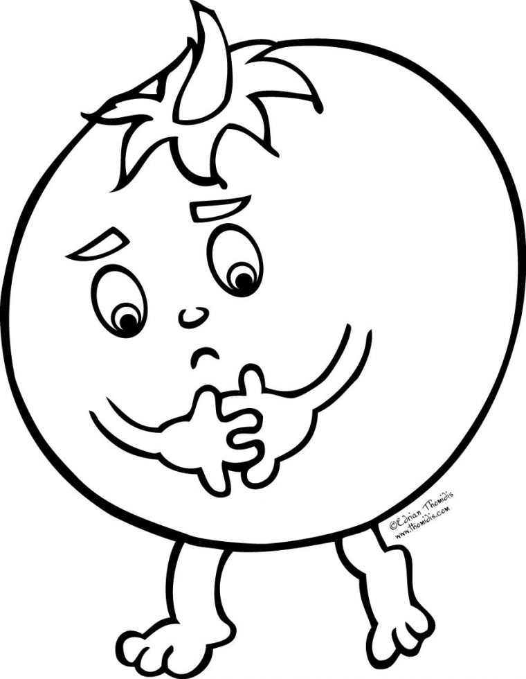 Coloriages À Imprimer : Tomate, Numéro : 294760 serapportantà Coloriage Tomate