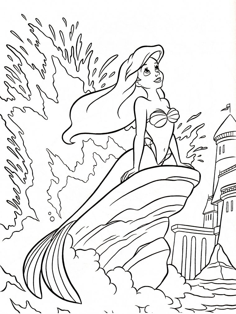 Coloriages À Imprimer : Walt Disney, Numéro : 1Dd946F4 concernant Coloriage Ariel À Imprimer