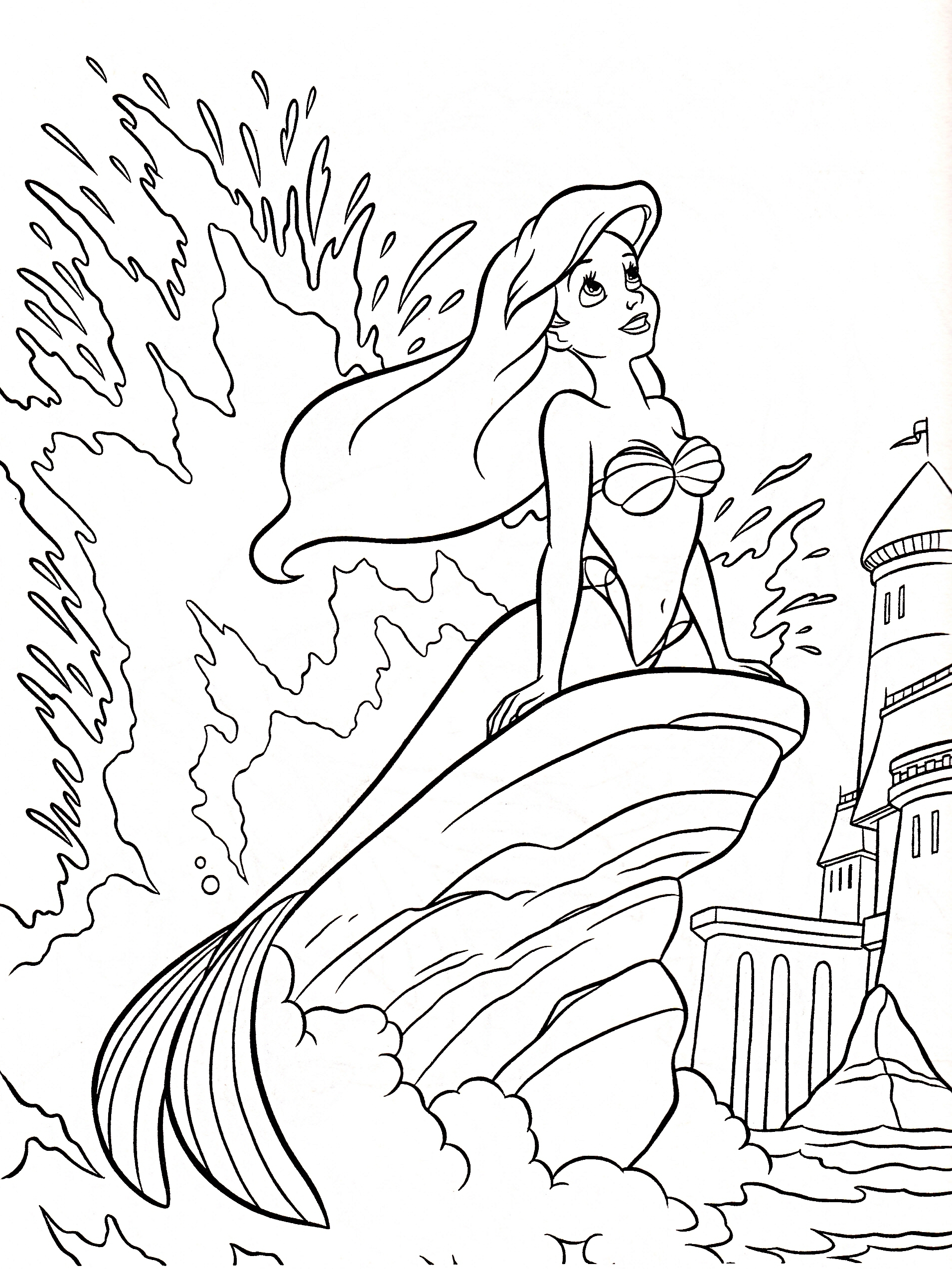 Coloriages À Imprimer : Walt Disney, Numéro : 1Dd946F4 concernant Coloriage Ariel À Imprimer 