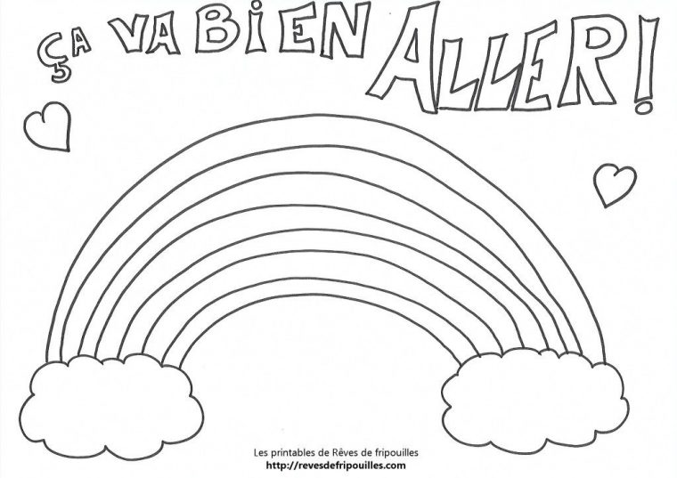 Coloriages Arcs En Ciel – {Ça Va Bien Aller} – Rêves De tout Arc En Ciel Coloriage