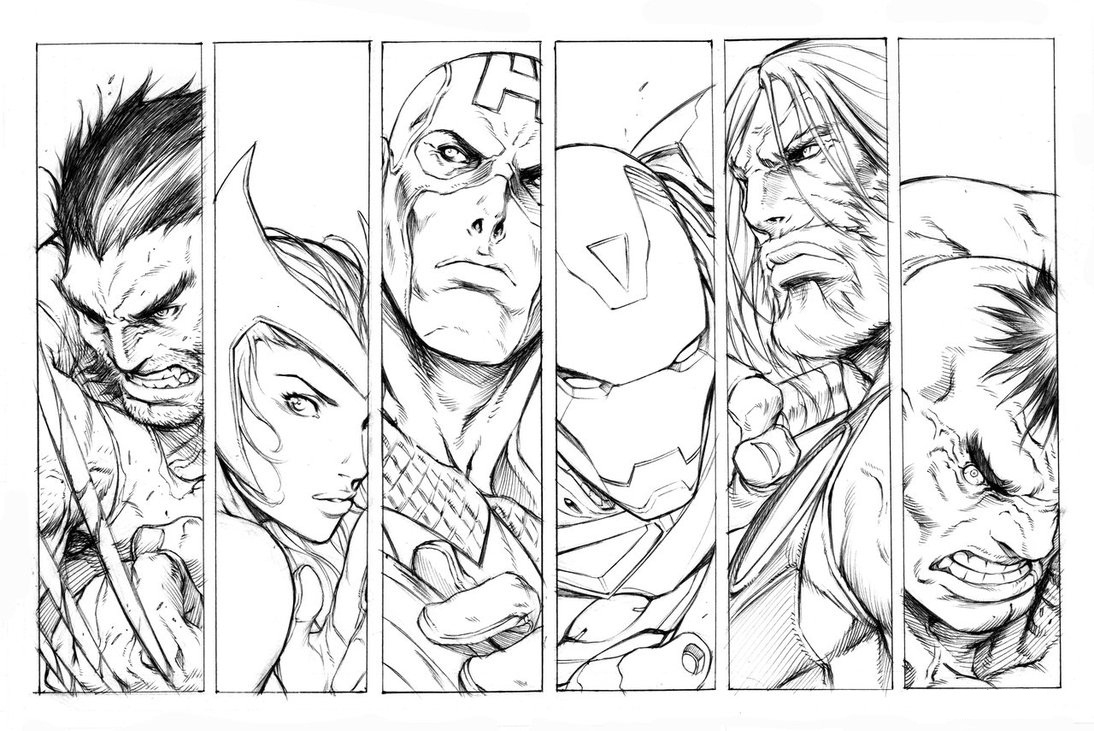 Coloriages Avengers (Super-Héros) - Album De Coloriages destiné Dessins De Super Héros 