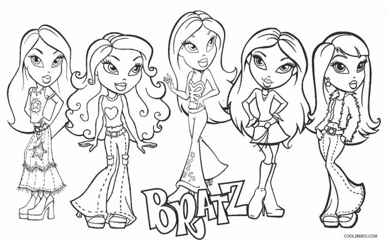 Coloriages – Bratz – Coloriages Gratuits À Imprimer intérieur Bratz Coloriage