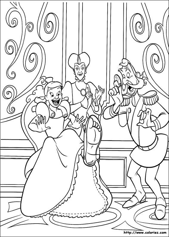 Coloriages Cendrillon serapportantà Dessin À Colorier Cendrillon 