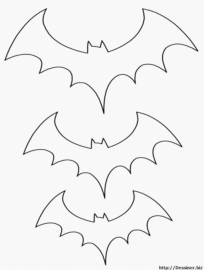 Coloriages Chauves Souris 005  Décoration D&amp;#039;Halloween encequiconcerne Dessin Halloween Chauve Souris 