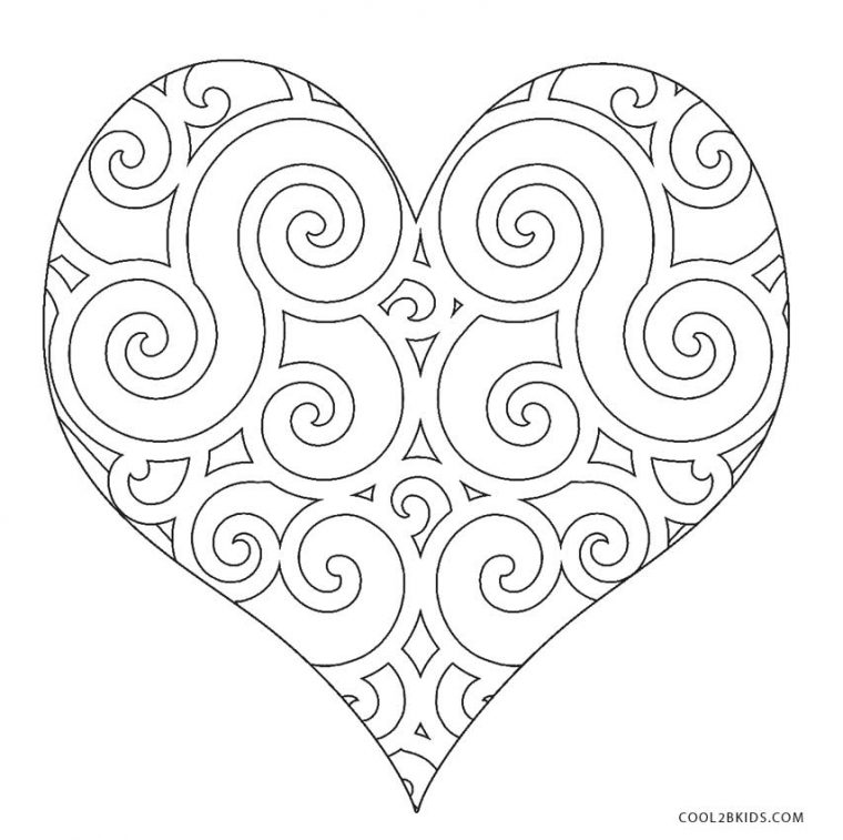 Coloriages – Coeur – Coloriages Gratuits À Imprimer avec Coeur À Imprimer