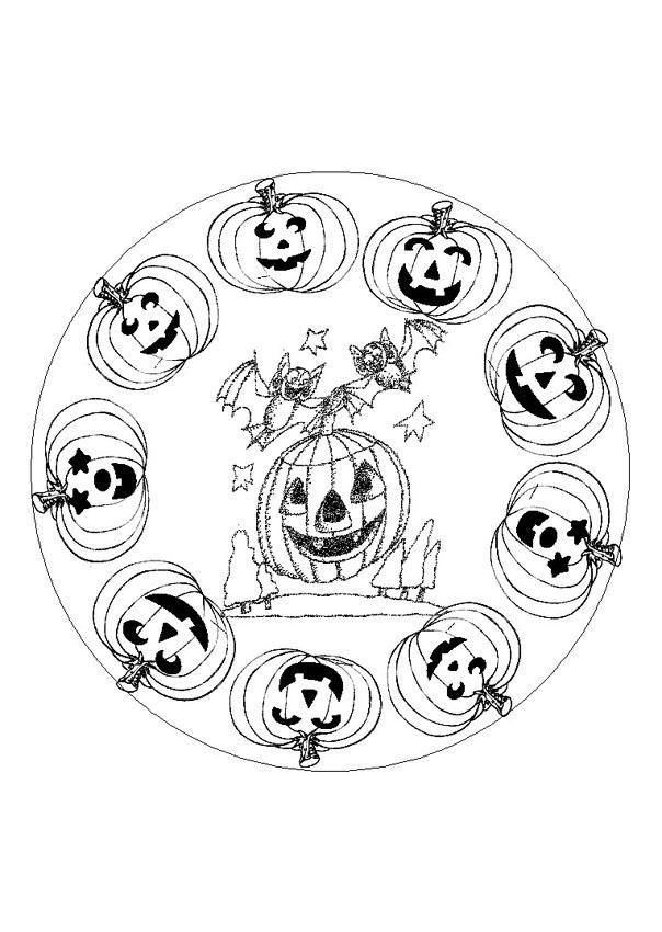 Coloriages Coloriage De Mandala Pour Halloween - Fr encequiconcerne Mandala Halloween Imprimer