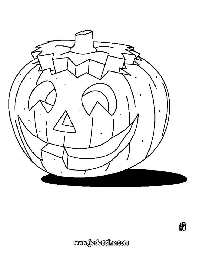 Coloriages Coloriage D'Une Citrouille D'Halloween – Fr avec Dessin Citrouille D Halloween