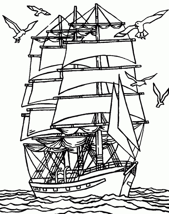 Coloriages De Bateaux à Dessin De Bateau