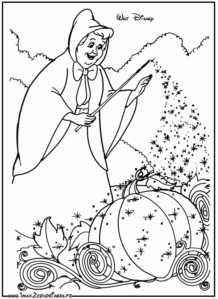 Coloriages De Cendrillon - La Bonne Fée , Marraine De intérieur Coloriage Cendrillon À Imprimer 