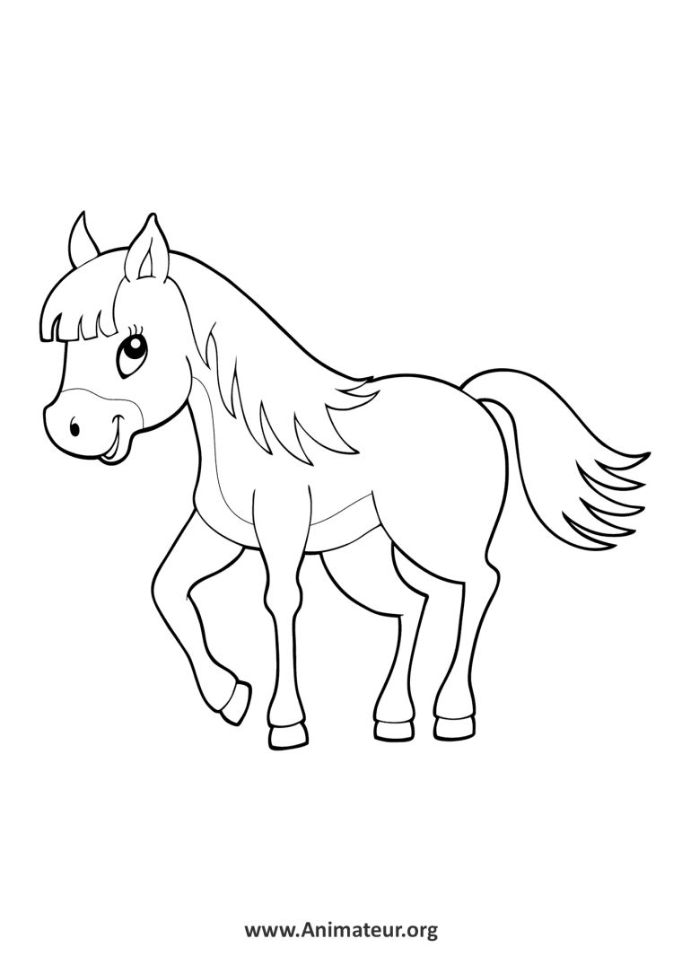 Coloriages De Chevaux intérieur Coloriage De