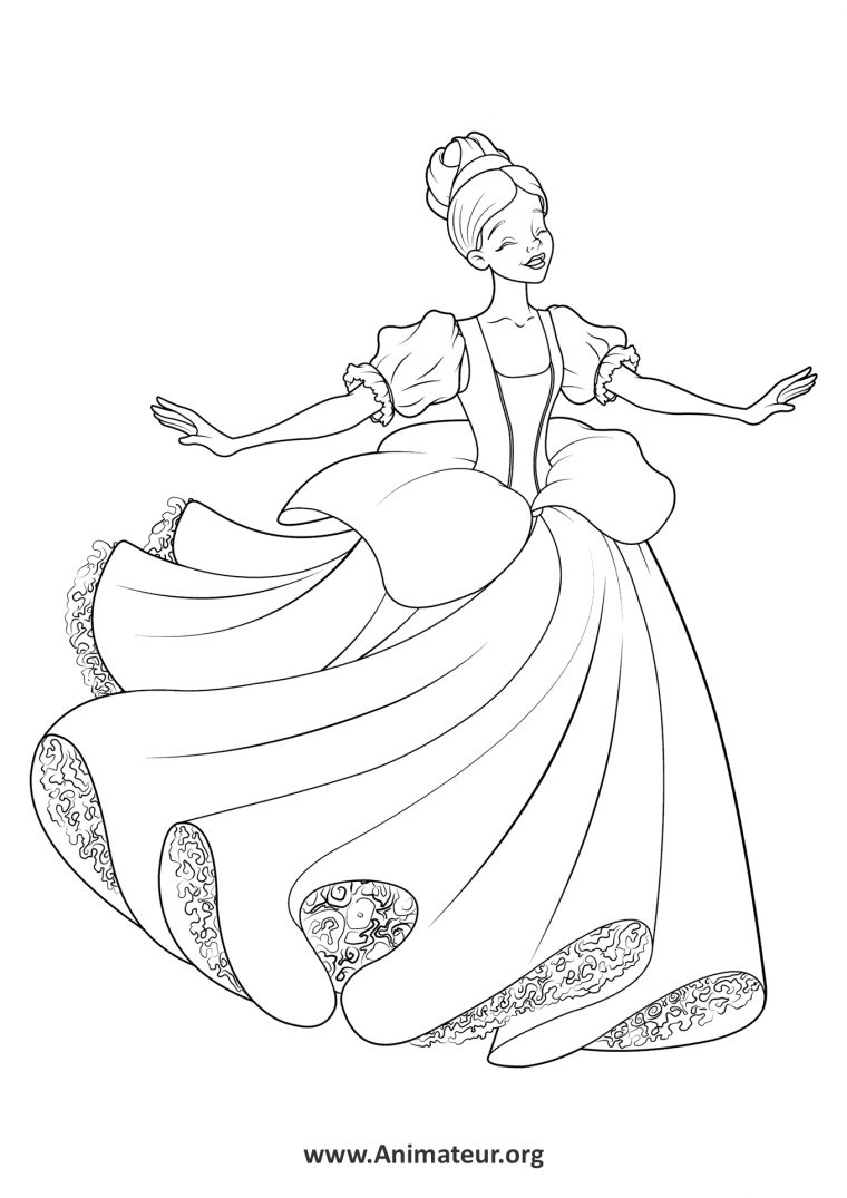 Coloriages De Princesses concernant Coloriage De