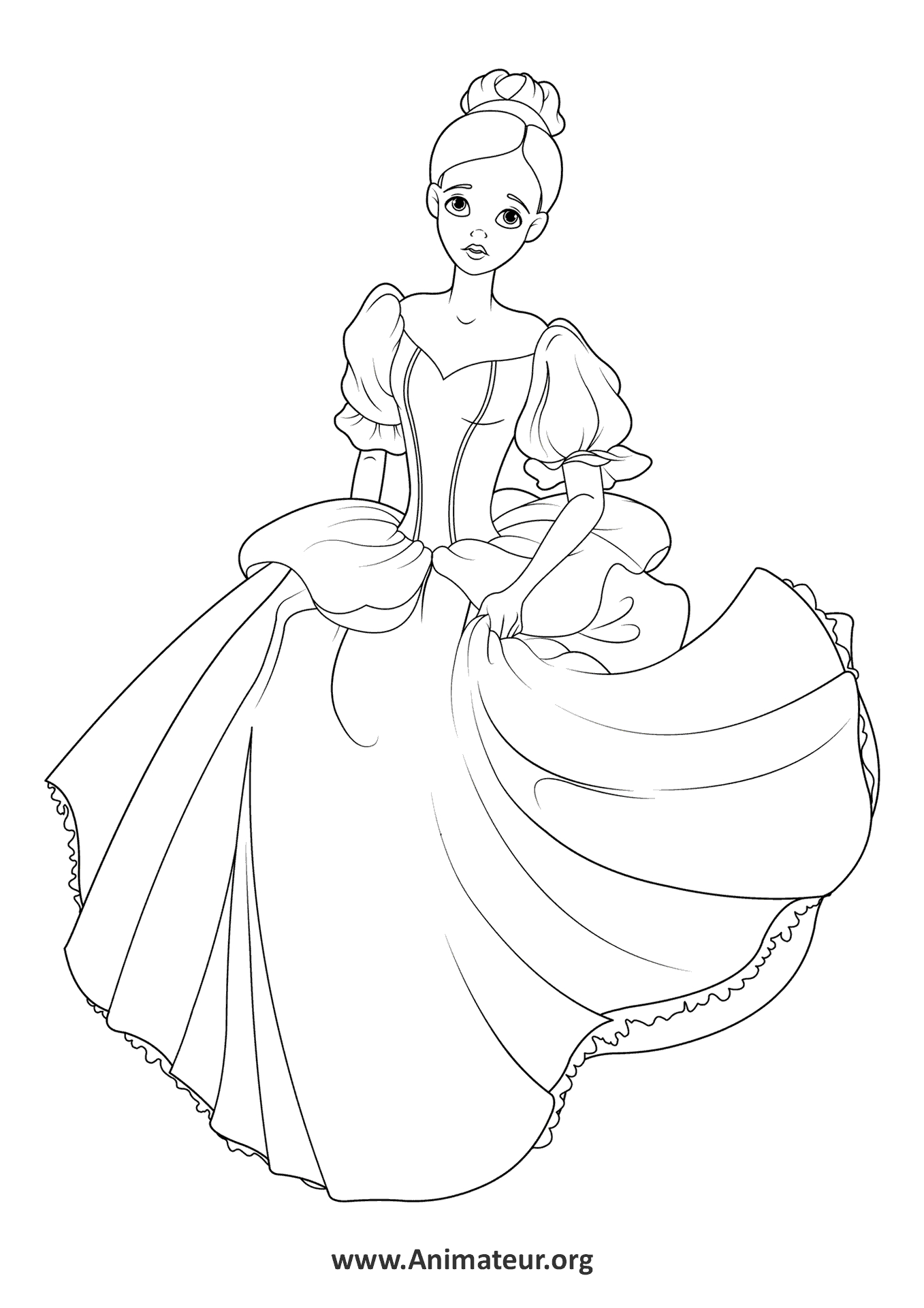 Coloriages De Princesses intérieur Coloriage De 