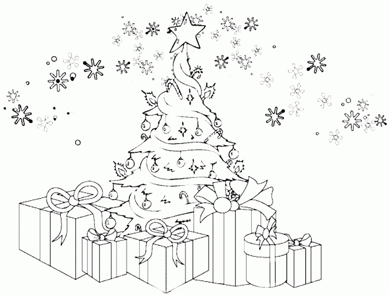 Coloriages De Sapin De Noël concernant Dessin D Un Sapin De Noel 