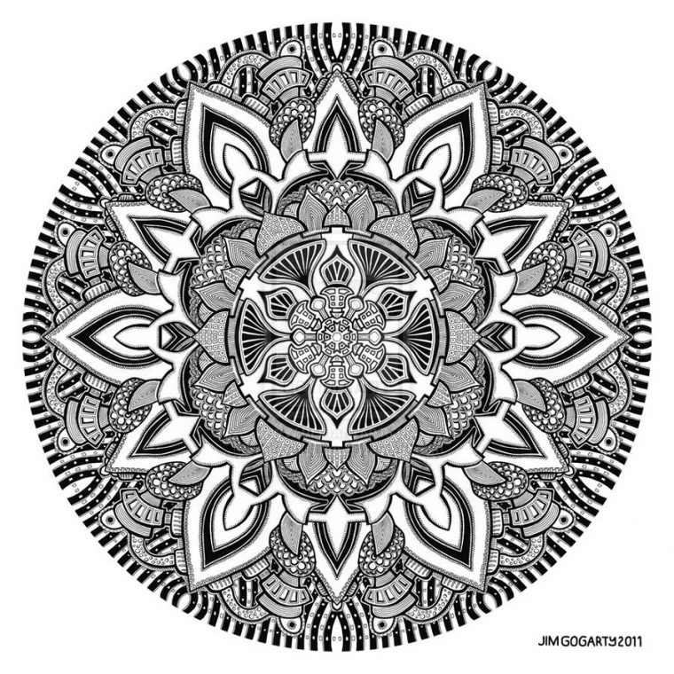 Coloriages-Difficiles-Pour-Adultes-66 – Dessin De Mandala pour Coloriage Difficile Pour Adulte