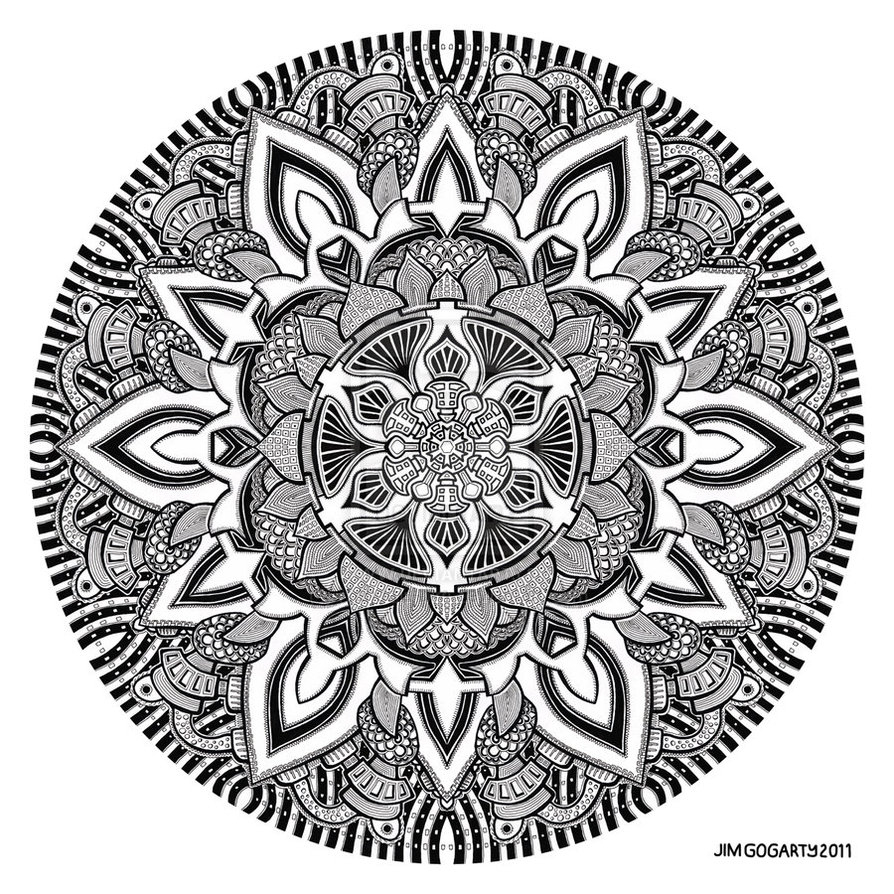 Coloriages-Difficiles-Pour-Adultes-66 - Dessin De Mandala pour Coloriage Difficile Pour Adulte 