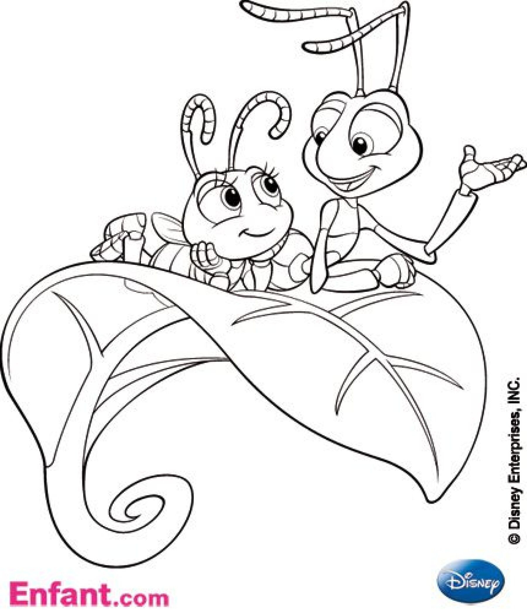 Coloriages Disney : 1001 Pattes avec Coloriages