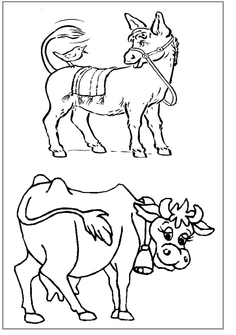 Coloriages Éducatifs,Dessin Animaux De La Ferme À Colorier avec Dessin Feuille De Vigne A Colorier