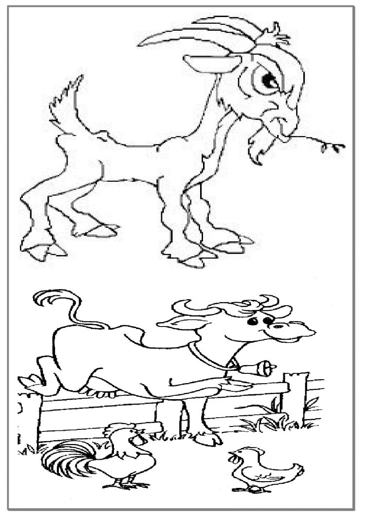 Coloriages Éducatifs,Dessin Animaux De La Ferme À Colorier dedans Dessin Animaux À Colorier