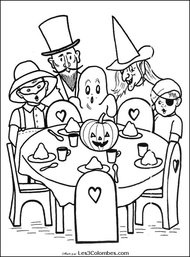 Coloriages Halloween 098 - Coloriage En Ligne Gratuit Pour avec Dessin Enfant En Ligne