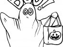 Coloriages Halloween (Citrouille, Sorcière, Squelette serapportantà Dessin Fantome Halloween