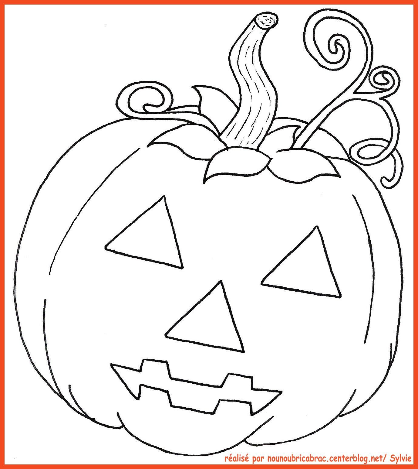 Coloriages Halloween dedans Coloriage Citrouille Halloween 