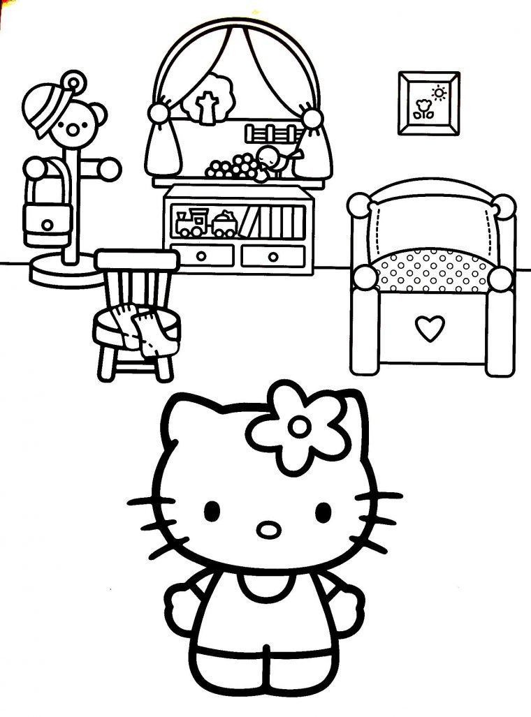 Coloriages Hello Kitty – Page 3 intérieur Dessin Hello Kitty Couleur