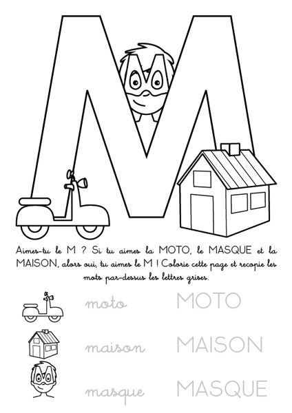 Coloriages : Les Lettres De L'Alphabet (13)  Coloriage avec Lettres À Colorier Maternelle