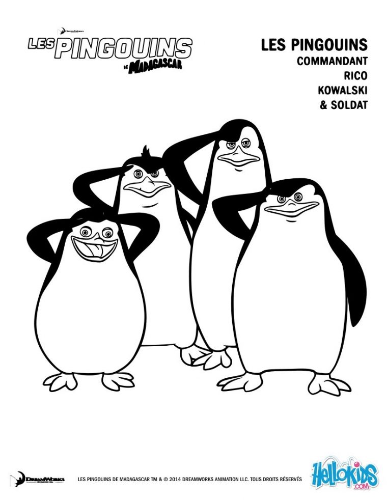 Coloriages Les Pingouins – Fr.hellokids dedans Coloriage Pingouin