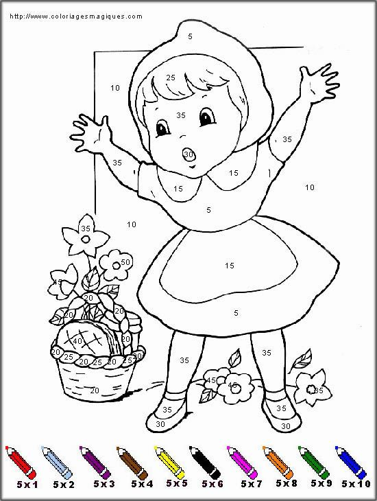 Coloriages Magiques Du Petit Chaperon Rouge  Le Petit tout Coloriage Le Petit Chaperon Rouge